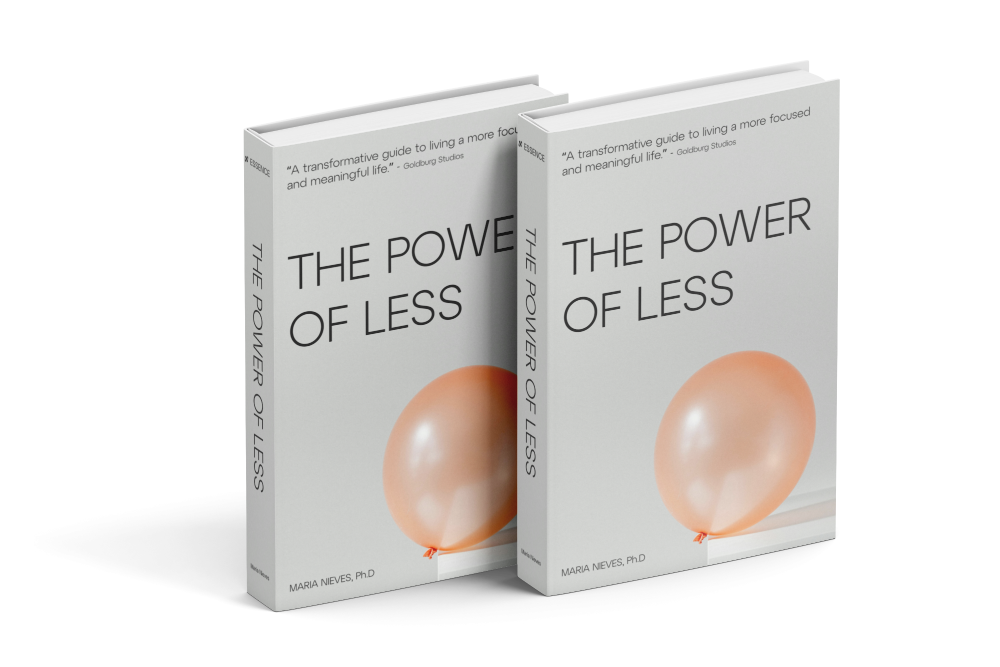 Two hard cover copies of The Power of Less