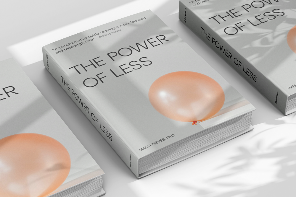 Three hard cover copies of The Power of Less
